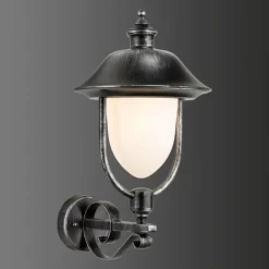 Applique murale d'extérieur LCD Nabburg LED Noir, Argenté, 1 lumière