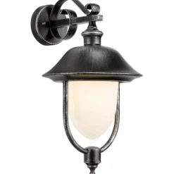 Applique murale d'extérieur LCD Nabburg LED Noir, Argenté, 1 lumière