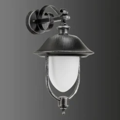 Applique murale d'extérieur LCD Nabburg LED Noir, Argenté, 1 lumière