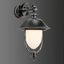 Applique murale d'extérieur LCD Nabburg LED Noir, Argenté, 1 lumière