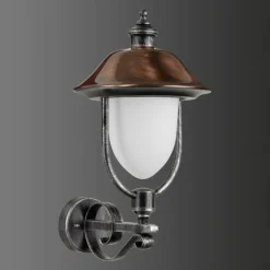 Applique murale d'extérieur LCD Nabburg LED Cuivre, Noir, 1 lumière