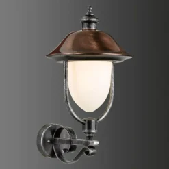 Applique murale d'extérieur LCD Nabburg LED Cuivre, Noir, 1 lumière