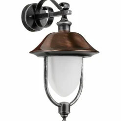 Applique murale d'extérieur LCD Nabburg LED Cuivre, Noir, 1 lumière