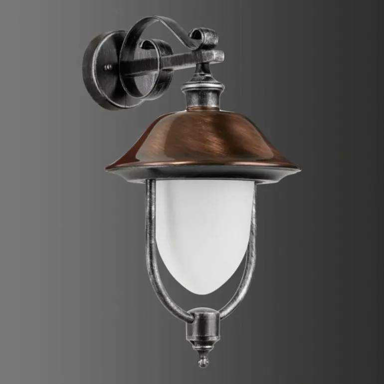 Applique murale d'extérieur LCD Nabburg LED Cuivre, Noir, 1 lumière