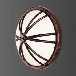 Applique murale d'extérieur LCD Ehringen Cuivre, Noir, 1 lumière, Détecteur de mouvement