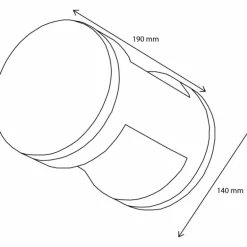 Applique murale d'extérieur LCD Tannfeld LED Noir, 2 lumières