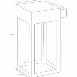 Applique murale d'extérieur LCD Kisselbach LED Noir, 1 lumière