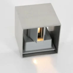 Applique murale d'extérieur Steinhauer Muro LED Acier inoxydable, 2 lumières