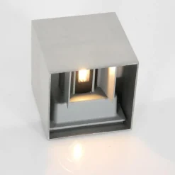 Applique murale d'extérieur Steinhauer Muro LED Acier inoxydable, 2 lumières