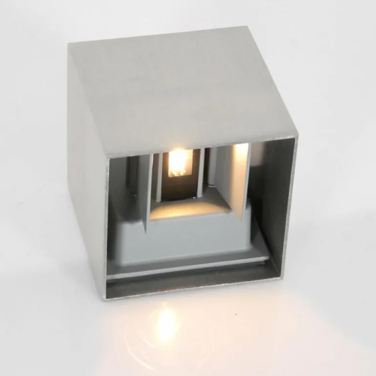 Applique murale d'extérieur Steinhauer Muro LED Acier inoxydable, 2 lumières