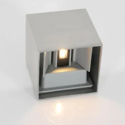 Applique murale d'extérieur Steinhauer Muro LED Acier inoxydable, 2 lumières