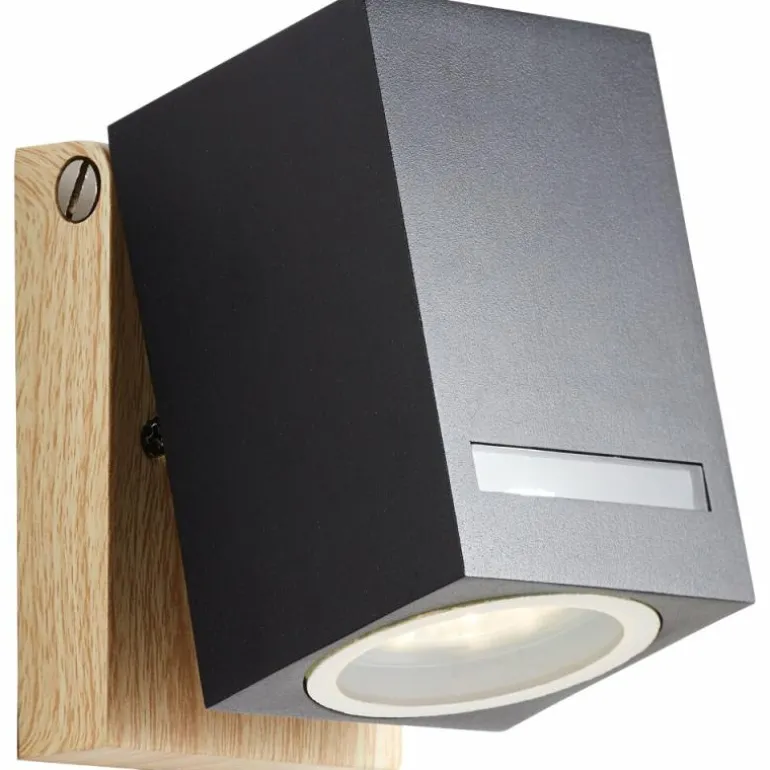 Applique murale d'extérieur Brilliant Galeni Couleur bois, 1 lumière