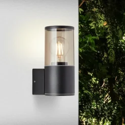 Applique murale d'extérieur Brilliant Sergioro Anthracite, 1 lumière