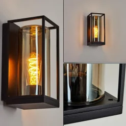 Applique murale d'extérieur Palanga Noir, 1 lumière