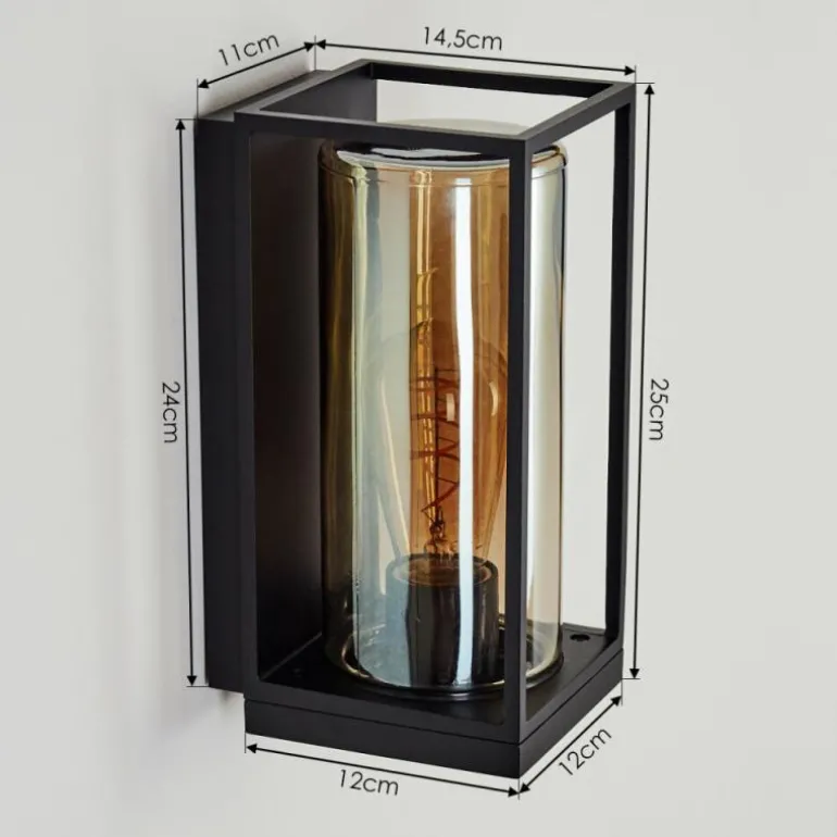 Applique murale d'extérieur Palanga Noir, 1 lumière