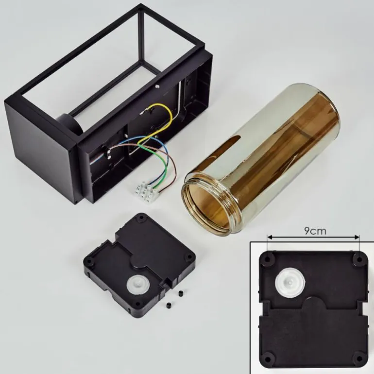 Applique murale d'extérieur Palanga Noir, 1 lumière