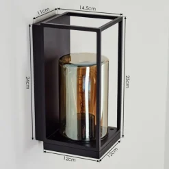 Applique murale d'extérieur Palanga Noir, 1 lumière