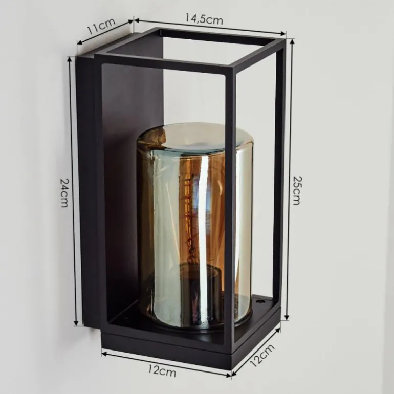 Applique murale d'extérieur Palanga Noir, 1 lumière