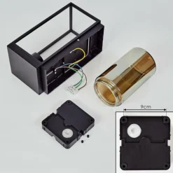 Applique murale d'extérieur Palanga Noir, 1 lumière