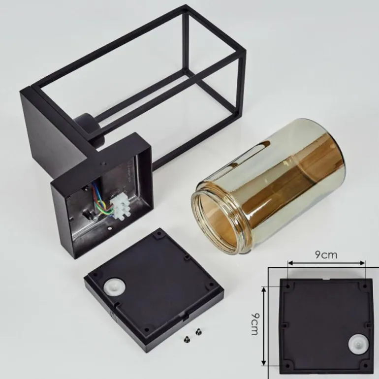 Applique murale d'extérieur Palanga Noir, 1 lumière