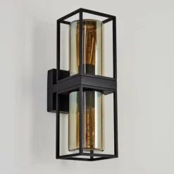 Applique murale d'extérieur Palanga Noir, 2 lumières