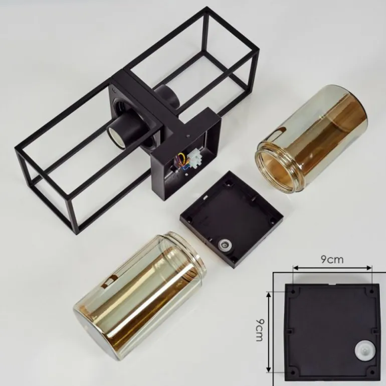 Applique murale d'extérieur Palanga Noir, 2 lumières