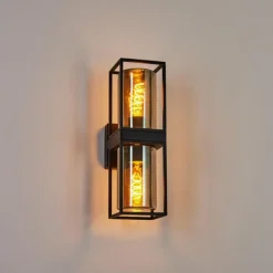 Applique murale d'extérieur Palanga Noir, 2 lumières