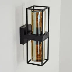 Applique murale d'extérieur Palanga Noir, 2 lumières