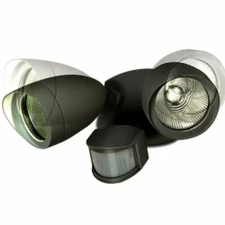 Applique murale d'extérieur Lutec SHRIMP LED Noir, 2 lumières, Détecteur de mouvement