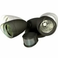 Applique murale d'extérieur Lutec SHRIMP LED Noir, 2 lumières, Détecteur de mouvement