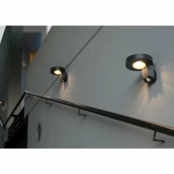 Applique murale d'extérieur Lutec DISO LED Anthracite, 1 lumière, Détecteur de mouvement