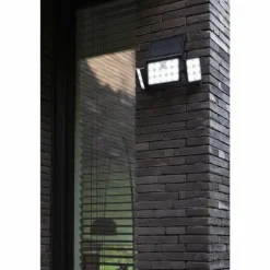 Applique murale d'extérieur Lutec TUDA LED Noir, 1 lumière, Détecteur de mouvement