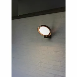 Applique murale d'extérieur Lutec POLO LED Anthracite, 1 lumière, Détecteur de mouvement