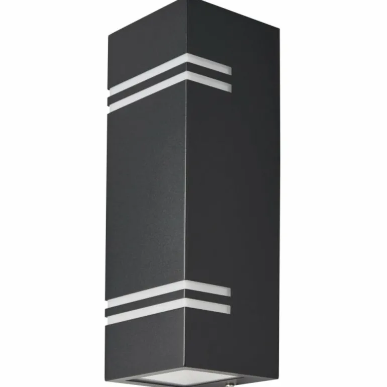 Applique murale d'extérieur Lutec STRIPES LED Noir, 2 lumières