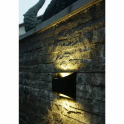Applique murale d'extérieur Lutec DODD LED Noir, 2 lumières