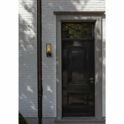 Applique murale d'extérieur Lutec FLAIR Noir, 1 lumière, Détecteur de mouvement