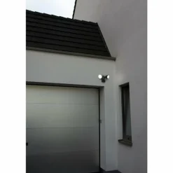 Applique murale d'extérieur Lutec DRACO LED Noir, 1 lumière, Détecteur de mouvement