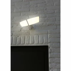 Applique murale d'extérieur Lutec ARTICA LED Blanc, 1 lumière, Détecteur de mouvement