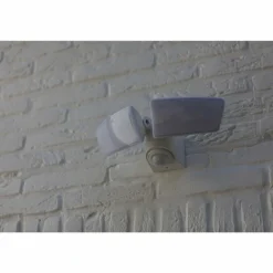 Applique murale d'extérieur Lutec ARTICA LED Blanc, 1 lumière, Détecteur de mouvement