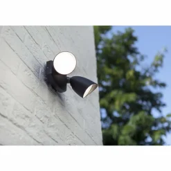 Applique murale d'extérieur Lutec SHRIMP LED Noir, 1 lumière