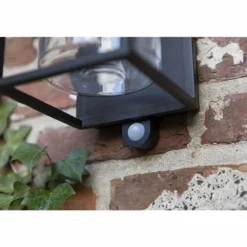 Applique murale d'extérieur Lutec FLAIR Noir, 1 lumière, Détecteur de mouvement