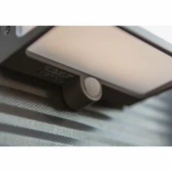 Applique murale d'extérieur Lutec DOBLO LED Anthracite, 1 lumière, Détecteur de mouvement