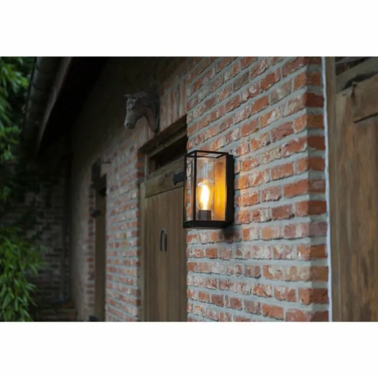 Applique murale d'extérieur Lutec FLAIR Couleur bois, Noir, 1 lumière