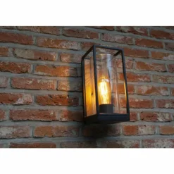 Applique murale d'extérieur Lutec FLAIR Couleur bois, Noir, 1 lumière