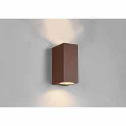 Applique murale d'extérieur Trio Roya Rouille, 2 lumières