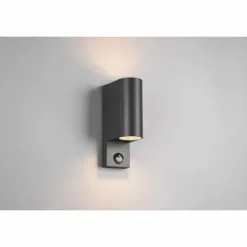 Applique murale d'extérieur Trio Roya Anthracite, 2 lumières, Détecteur de mouvement