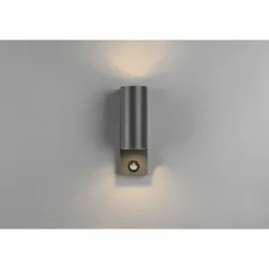 Applique murale d'extérieur Trio Roya Anthracite, 2 lumières, Détecteur de mouvement