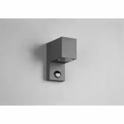 Applique murale d'extérieur Trio Roya Anthracite, 1 lumière, Détecteur de mouvement