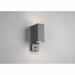 Applique murale d'extérieur Trio Roya Anthracite, 2 lumières, Détecteur de mouvement