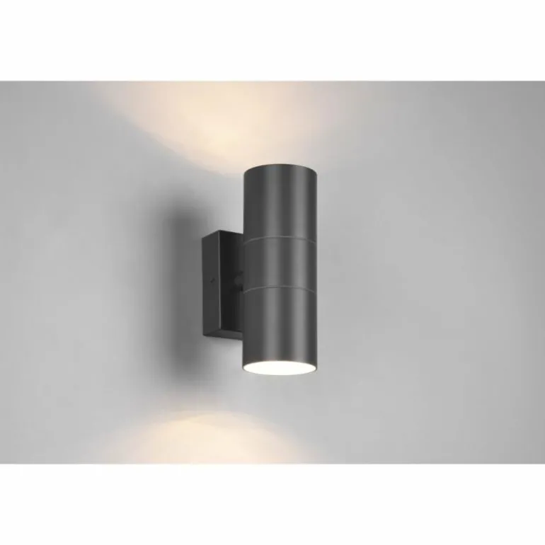 Applique murale d'extérieur Reality Laredo Anthracite, 2 lumières